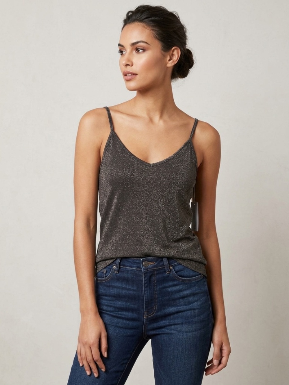 New with tag Jennifer Lopez size XS sparkly Gold and black tank top/ cami